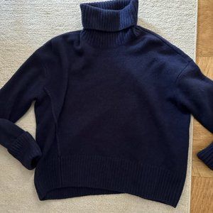 & Other Stories Navy Blue Wool Sweater (S)